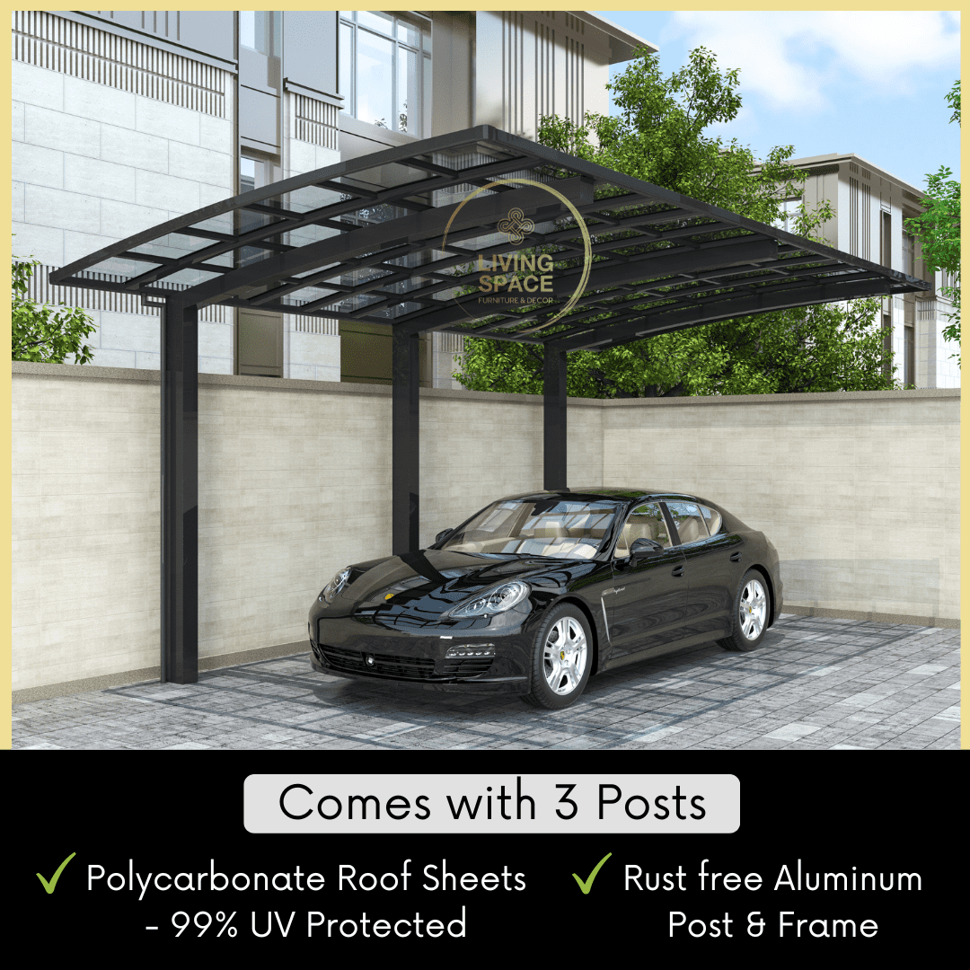 Black Single Carport | Living Space