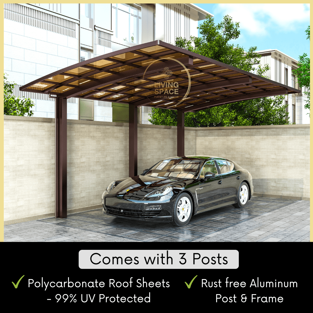 Brown Single Carport | Living Space