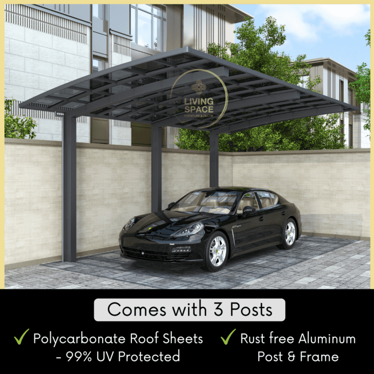 Grey Single Carport | Living Space