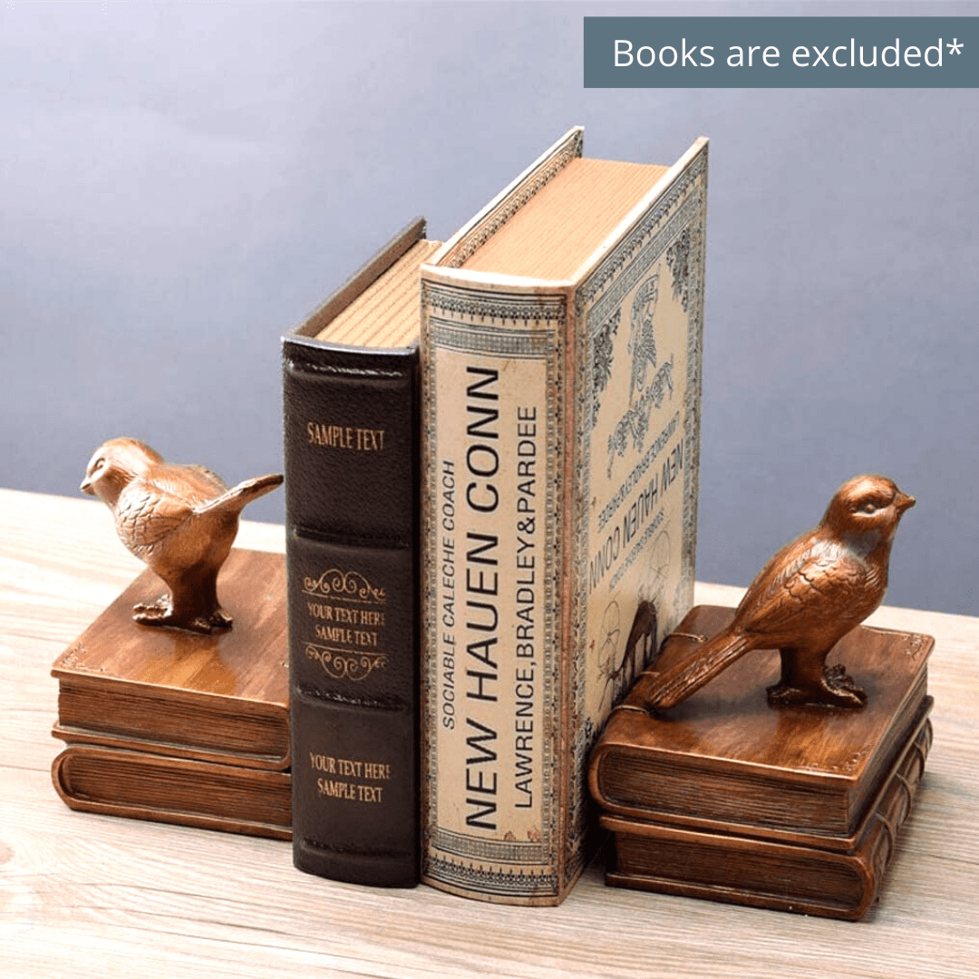 Gold Bird Bookend Home Decor | Living Space