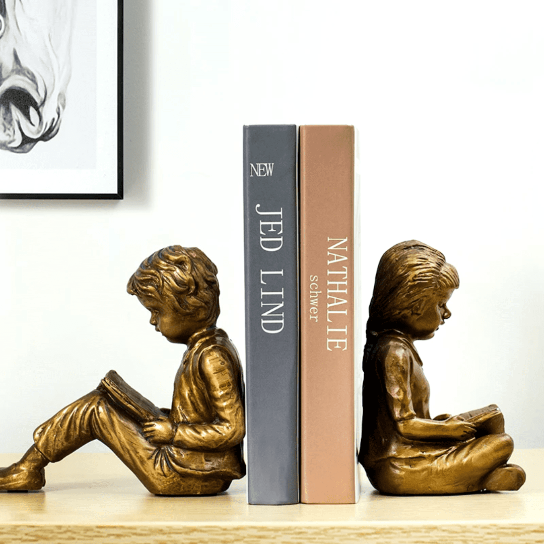 Girl Boy Bookend Home Decor | Living Space