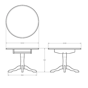 Villager Round Table - Specifications | Living Sapce