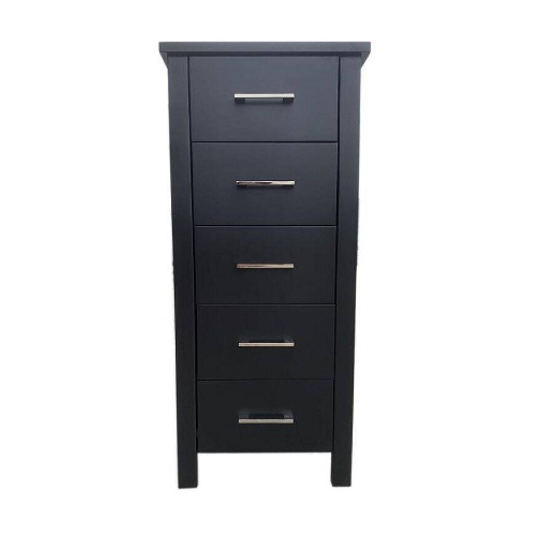 Teresa 5 Drawer Slimboy | Black | Living Space